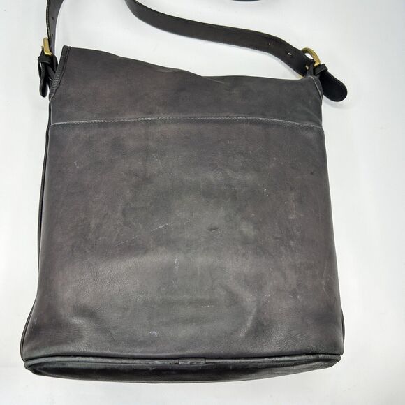 Vintage COACH Whitney Leather Shoulder Bag Distressed Brown Black Crossbody Gold - Picture 6 of 13
